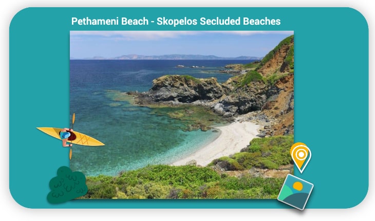 The most secluded beaches of Skopelos-Pethameni Beach