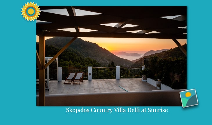 Villa Delfi at Sunrise - The Rogers' holiday in SKopelos